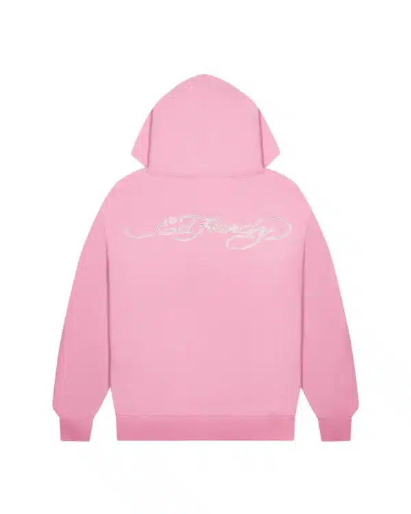 Trapstar x Ed Hardy Irongate Zip Through Hoodie - Pink