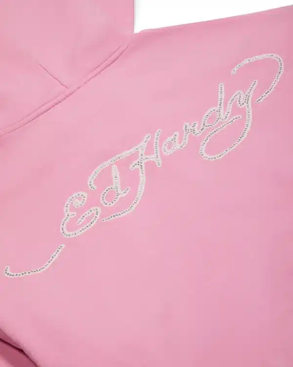 Trapstar x Ed Hardy Irongate Zip Through Hoodie - Pink